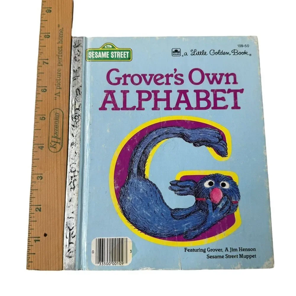 A Little Golden Book Sesame Street Grover's Own Alphabet Hardcover 1978 Vintage‎